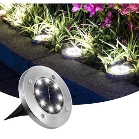   Solárne svietidlo s LED diódami na označenie trasy - kruhové - studená biela