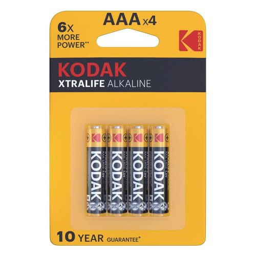 Kodak Xtralife alkalická mikro batéria AAA s dlhou životnosťou (1,5 V) B4