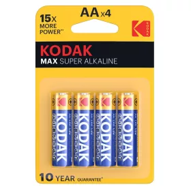 Alkalická tužková batéria Kodak MAX AA LR6 (1,5 V) B4