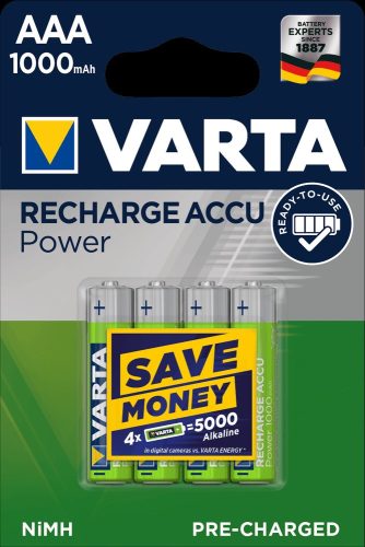 VARTA Battery POWER R2U Micro 1000mAh AAA B4