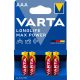 VARTA Longlife Max Power Alkalická mikro batéria AAA B4 s dlhou životnosťou