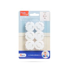   Sada ochranných zástrčiek, 6 kusov, norma EÚ, bezpečná ochrana detí