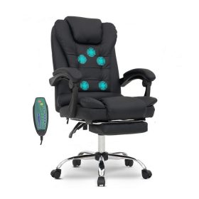   Zelux prémium masszázs irodai szék kényelmes, ergonomikus - fekete színben