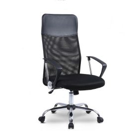   Zelux ergonomikus irodai szék magas háttámlával fekete színben, króm lábakkal