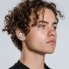 Bezdrôtové slúchadlá Zelux, Bluetooth 5.3, potlačenie šumu, displej, biele