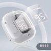 Bezdrôtové slúchadlá Zelux, Bluetooth 5.3, potlačenie šumu, displej, biele