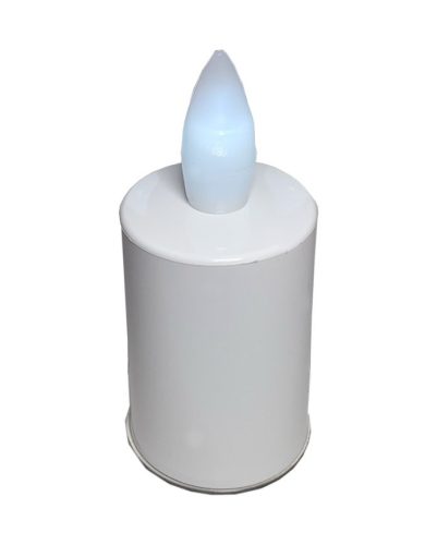 LED sviečka biela sviečka - biely plameň - s batériou