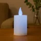 LED mécses fehér gyertya - fehér láng - elemmel