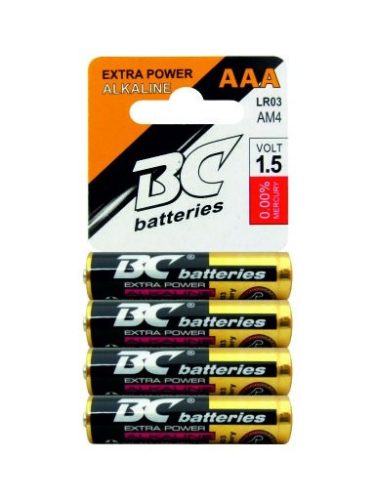 BC Extra Power mikro alkalická batéria s dlhou životnosťou AAA (LR03) B4