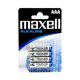 Alkalická mikrotužková batéria Maxell s dlhou životnosťou AAA (LR03) B4