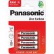 PANASONIC zinkovo červená poloudržateľná mikrotužková batéria AAA (R03) B4
