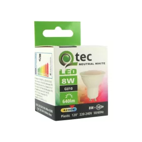 QTEC LED žiarovka Spot 8W GU10 - Zdroj svetla 4200K