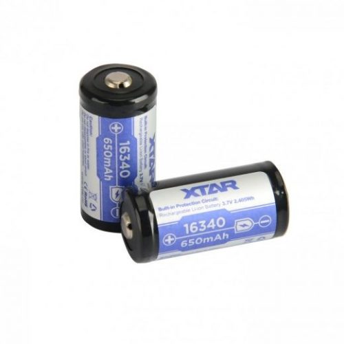 XTAR 16340 (CR123) 3,7 V, 650 MAH OCHRANA LI-ION BATÉRIE