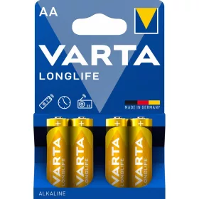   VARTA Longlife Alkalická tužková batéria s dlhou životnosťou AA LR6 B4