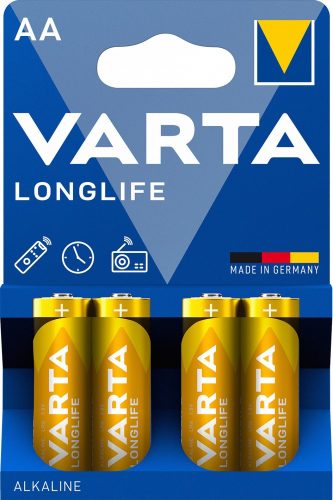 VARTA Longlife Alkalická tužková batéria s dlhou životnosťou AA LR6 B4