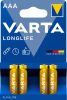 VARTA Longlife Alkalická mikro batéria s dlhou životnosťou AAA B4