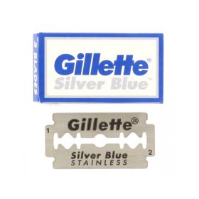   Žiletky Gillette Silver Blue, obojstranné, z nehrdzavejúcej ocele, 5 ks/balenie