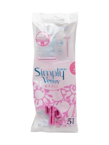 Gillette jednorazový holiaci strojček pre ženy simply venus 2 (5 ks / balenie)