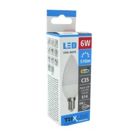 BC LED žiarovka 6W E14 C35 Zdroj svetla 6500K