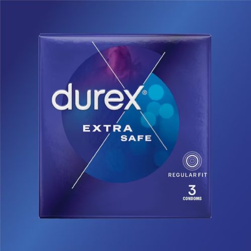 Kondómy Durex Extra Safe, 3 kondómy, extra ochrana, s extra lubrikáciou