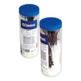   Súprava káblových viazačov, čierna a biela, 400 kusov, niekoľko veľkostí, silné upevnenie