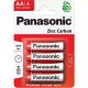 PANASONIC Zinková červená poloudržateľná tužková batéria AA (R06) B4