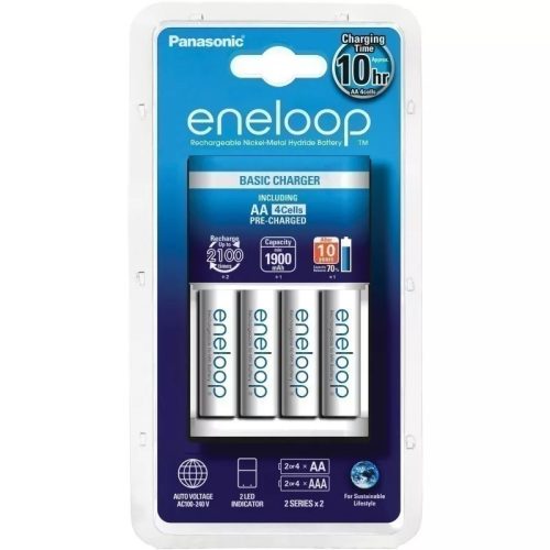 Nabíjačka Panasonic eneloop Basic + 4 batérie 1900 mAh