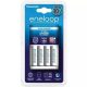 Nabíjačka Panasonic eneloop Basic + 4 batérie 1900 mAh