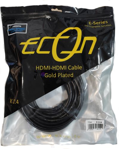 Econ HDMI kábel 7,5 m pozlátený E-514