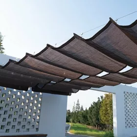   Sieť proti oslneniu - čiernohnedá 1,5 x 10 m odolná voči UV žiareniu, hustá 200 g/m2