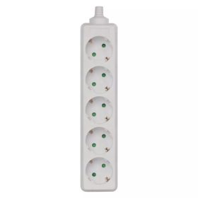 Predĺženie 5 zásuviek 1,5m schuko 16A, kábel