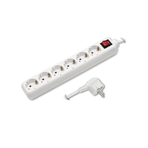 Predlžovací kábel 6 zásuviek 5m spínač 16A, kábel 1,5mm2