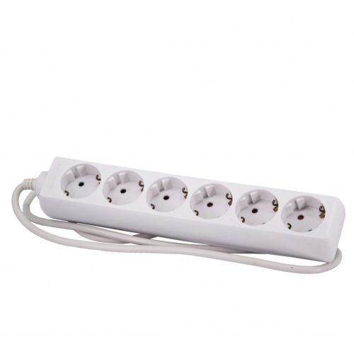 Predlžovací kábel 6 zásuviek 5m schuko 16A, kábel 1,5mm2