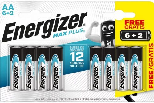 Tužková batéria Energizer MAX PLUS AA s dlhou životnosťou E91 B8