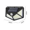 100 LED solárne nástenné svetlo so senzorom pohybu Erotické a úsporné