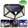 100 LED solárne nástenné svetlo so senzorom pohybu Erotické a úsporné