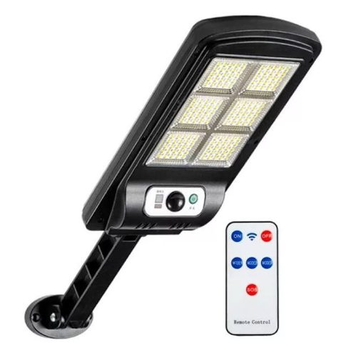 Solárna LED lampa s nástenným držiakom, snímačom pohybu, diaľkovým ovládaním 200W
