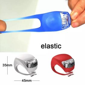   Sada LED svetiel na bicykel so silikónovým krytom 2032 batérií (červená biela)