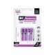 BC micro usb nabíjateľná mikro batéria AAA 400 mAh RH6 1,2V B4