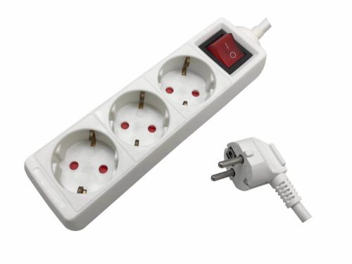 Predlžovací kábel 3 zásuvky 3m s vypínačom 16A, kábel 1,5mm2