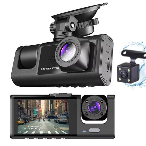 Súprava troch kamier do auta, záznam 1080p a cúvacia kamera
