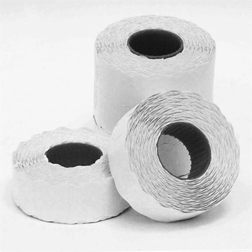 Cenová páska biela 2 rady (25x12mm) 1200ks/rola