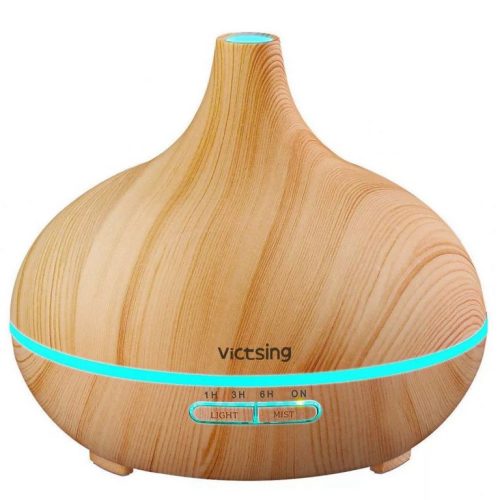 Aromaterapeutický ultrazvukový zvlhčovač vzduchu so svetlohnedým odparovačom, parfumovaný (400 ml)