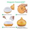 Aromaterapeutický ultrazvukový zvlhčovač vzduchu so svetlohnedým odparovačom, parfumovaný (400 ml)