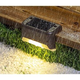   Solárne osvetlenie rímsy pre schody alebo zábradlia, vodotesné, čierne