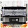 Dehydrátor potravín na huby, zeleninu a ovocie 450 W inox