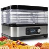 Dehydrátor potravín na huby, zeleninu a ovocie 450 W inox
