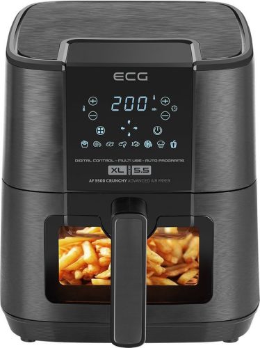 ECG Air Fryer 5,5L teplovzdušná fritéza bez oleja s digitálnym displejom, okienkom