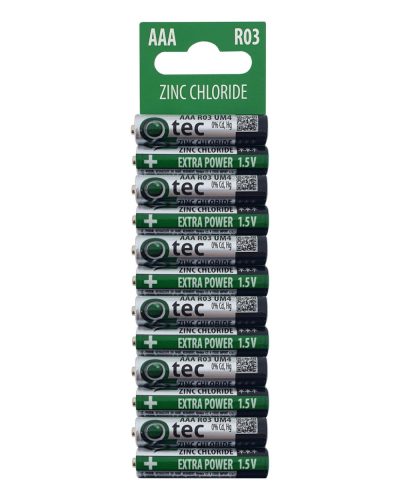 QTEC R03 Extra výkonná polotuhá mikrovlnná batéria AAA B12