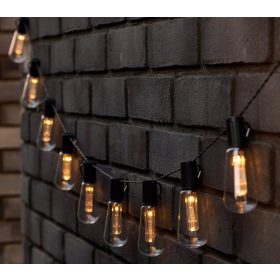   TR-591 Retro Edisonova hruška v tvare žiarovky Solárne vonkajšie záhradné LED reťazové svetlo Mel